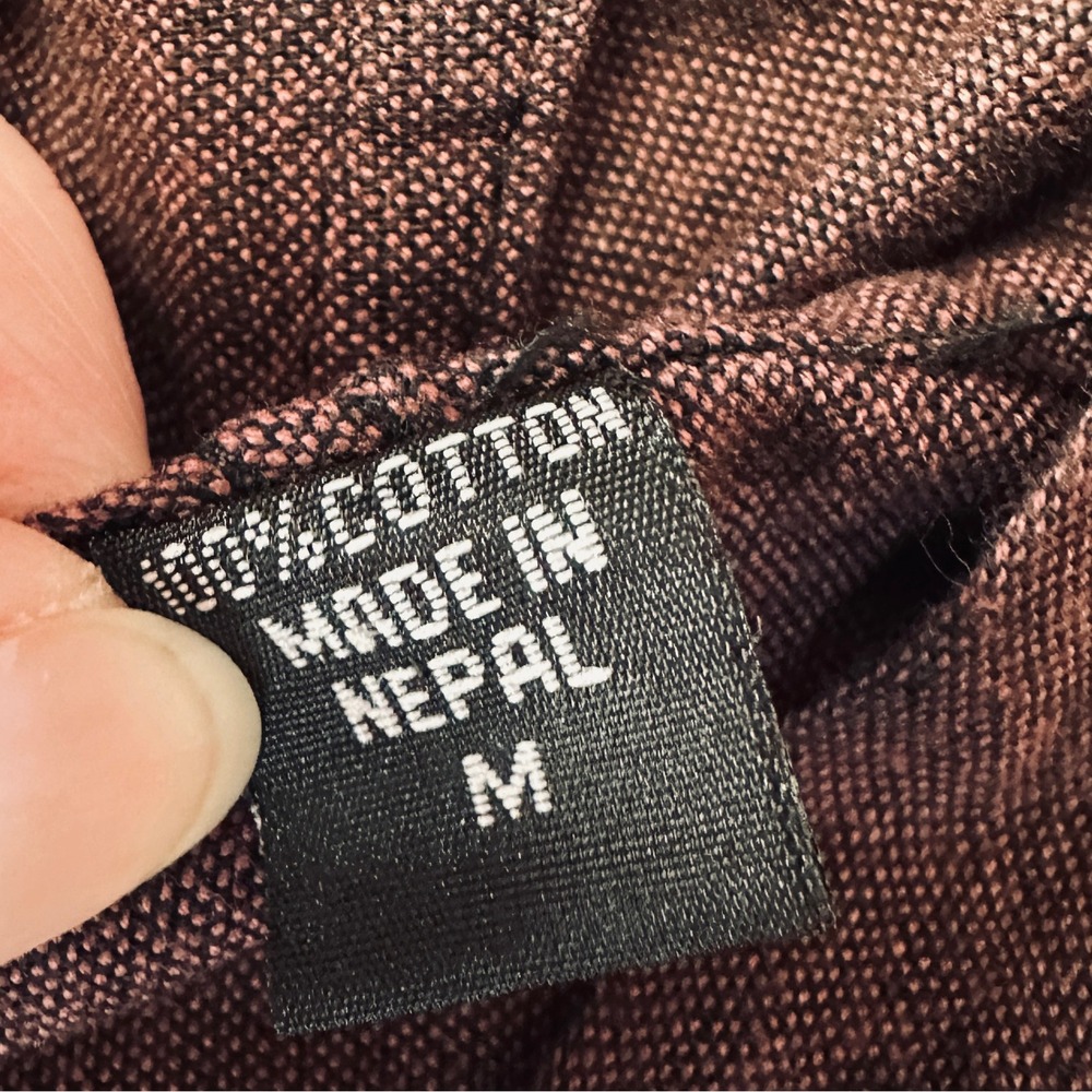 Unbranded Woven Cotton Hoodie Women Medium Plum Good Boho Toggle Nepal Anorak - Picture 4 of 6